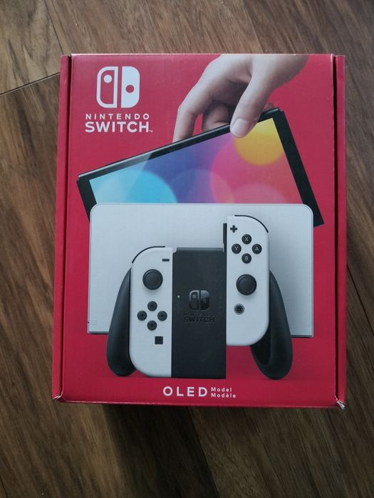 Nintendo Switch OLED Białe (White) – Stan BDB / Ekran BEZ RYS / 0 Driftu / Pudełko + Pokrowiec