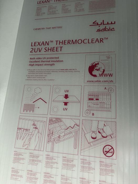 Poliwęglan komorowy 16mm w kolorze mlecznym