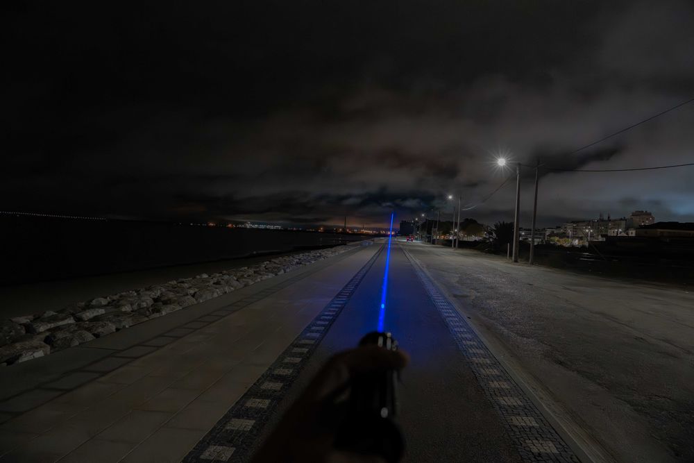Laser azul de alta potência 5000mw com carregamento por USB