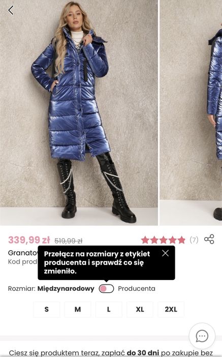 Damska błyszcząca kurtka  puchowa ciemny złoty