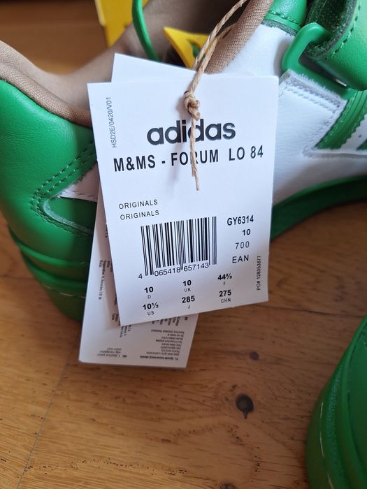 Męskie buty adidasy trampki forum low adidas m&ms zielone skóra 44 2/3