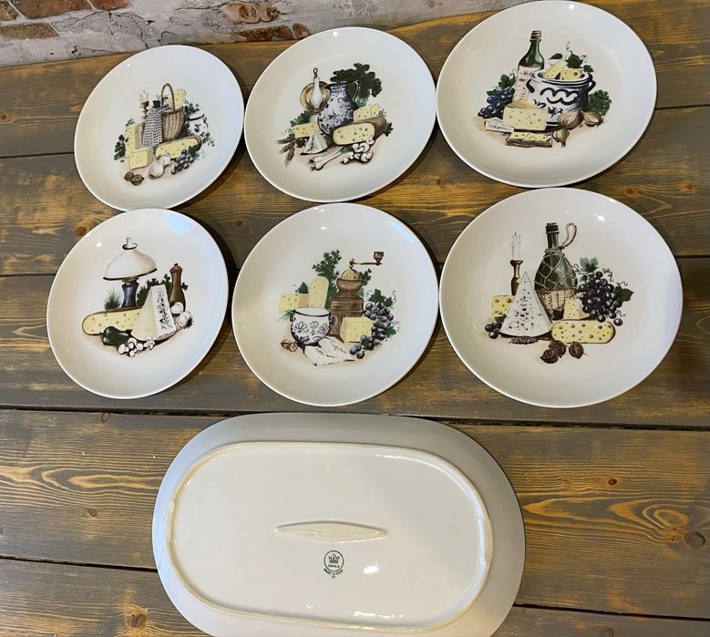 Набор из 6 тарелок и одного блюда. Kahla Германия.
