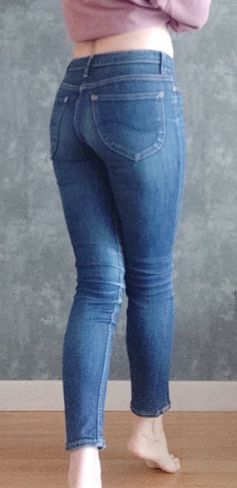 Jeansy Lee granatowe