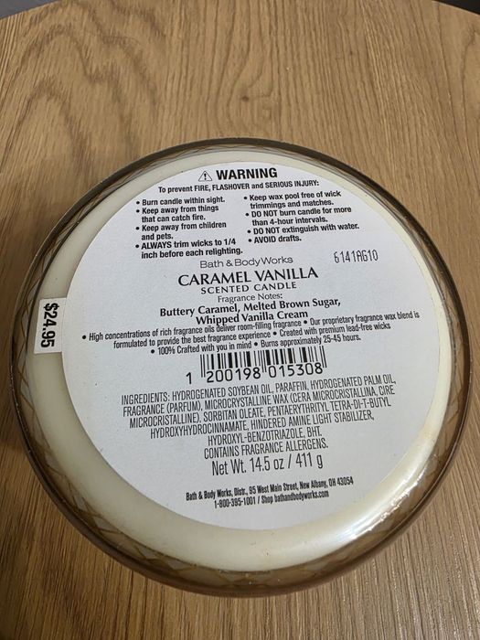 Свічка Bath and Body Works Caramel Vanilla
