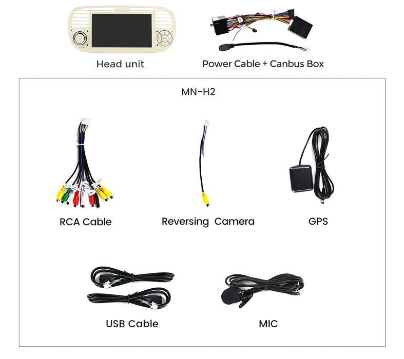 Radio nawigacja FIAT 500  NAVI GPS Android
