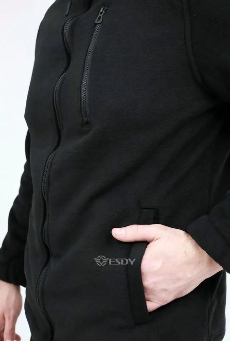 Флісова кофта чорна олива мультика фліска флиска флисовая тактична