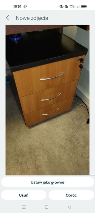 Słupek biurowy z 3 szufladami mebel biurowy