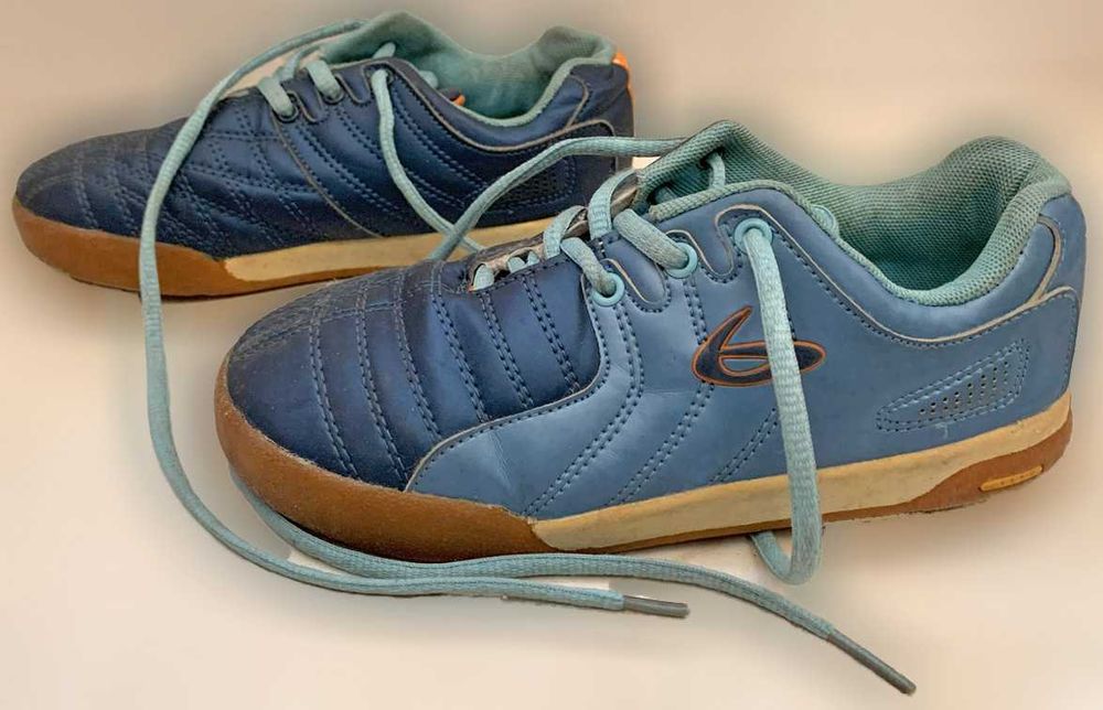 Ténis Unissexo, Pele, Azul, como Novos