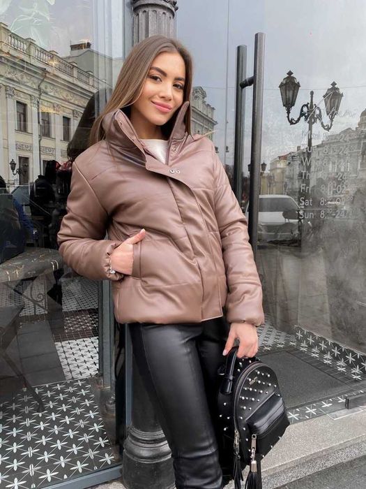 Хит! Теплая стильная женская куртка/пуффер есть 3 цвета) + Подарок