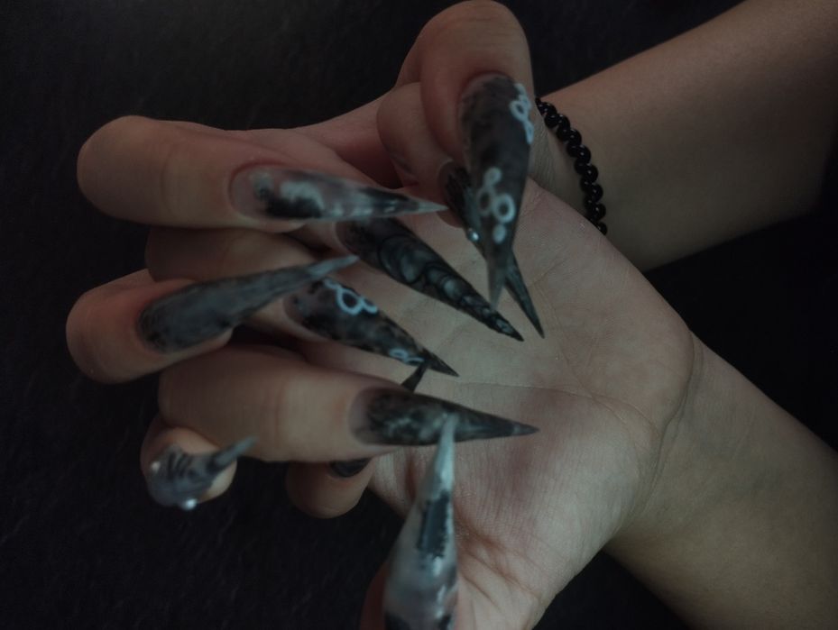 Накладні нігтики + набір для приклеювання