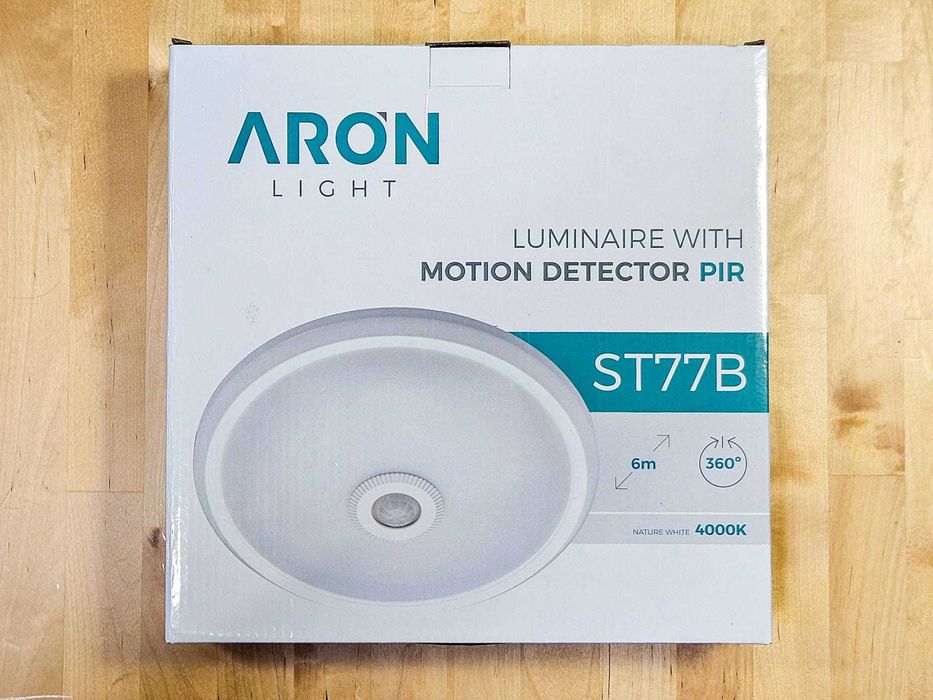 1x Plafond 16W 4000K D290 redondo branco PIR 360º - ARON ILAR-00306