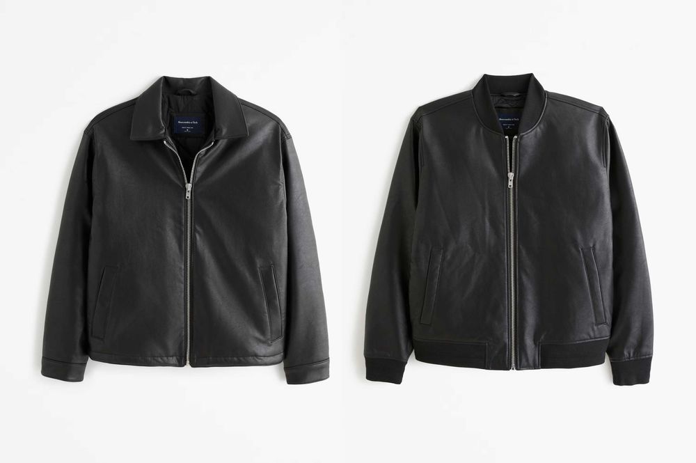 Классический кожаный бомбер Abercrombie & Fitch Аберкромби Оригинал