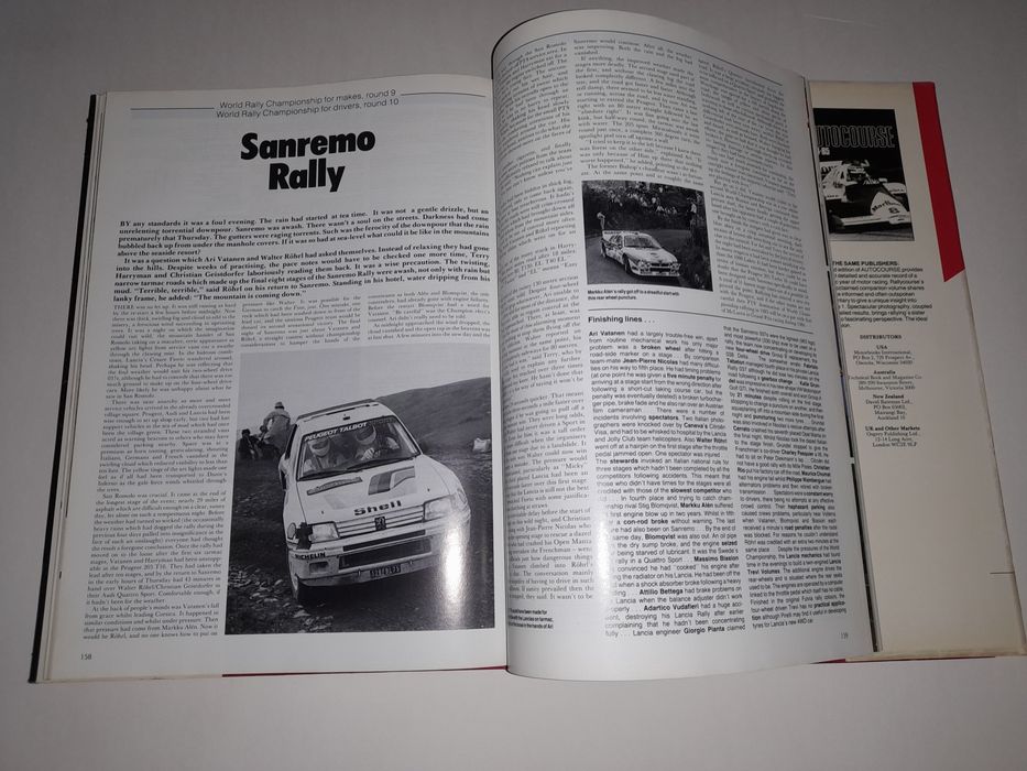 Anuário Rallycourse 1984 Blomqvist Audi Grupo B