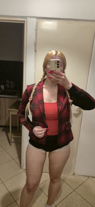 Marynarka Gerry Weber S/M czerwona krata