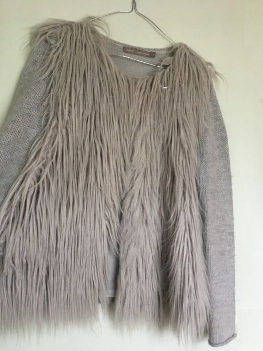 Милая приятная меховушка, кофта с эко мехом, эффектная теплая кофта от