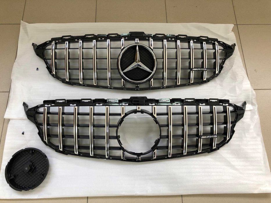 решетка радиатора W205 14-18 Решотка бампера C-class W205 14-18 gt гт