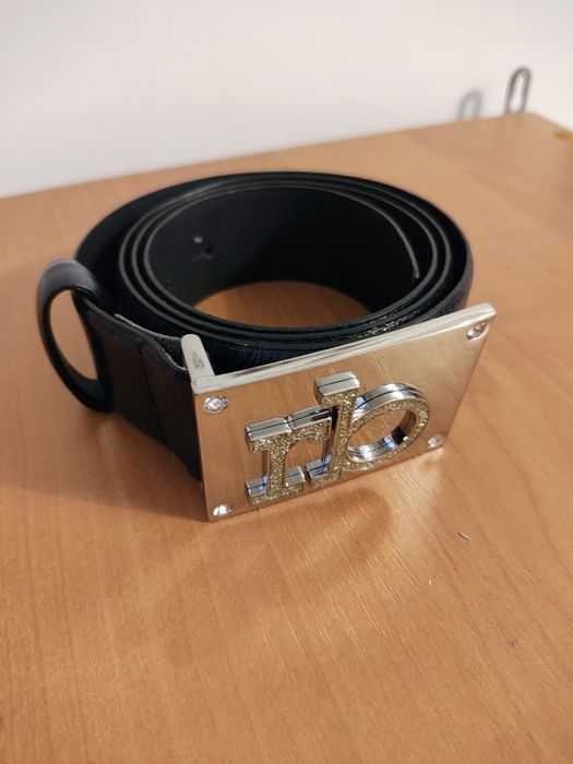 Темно синій пояс Rocco Barocco. Тёмно синий пояс Рокко Барокко