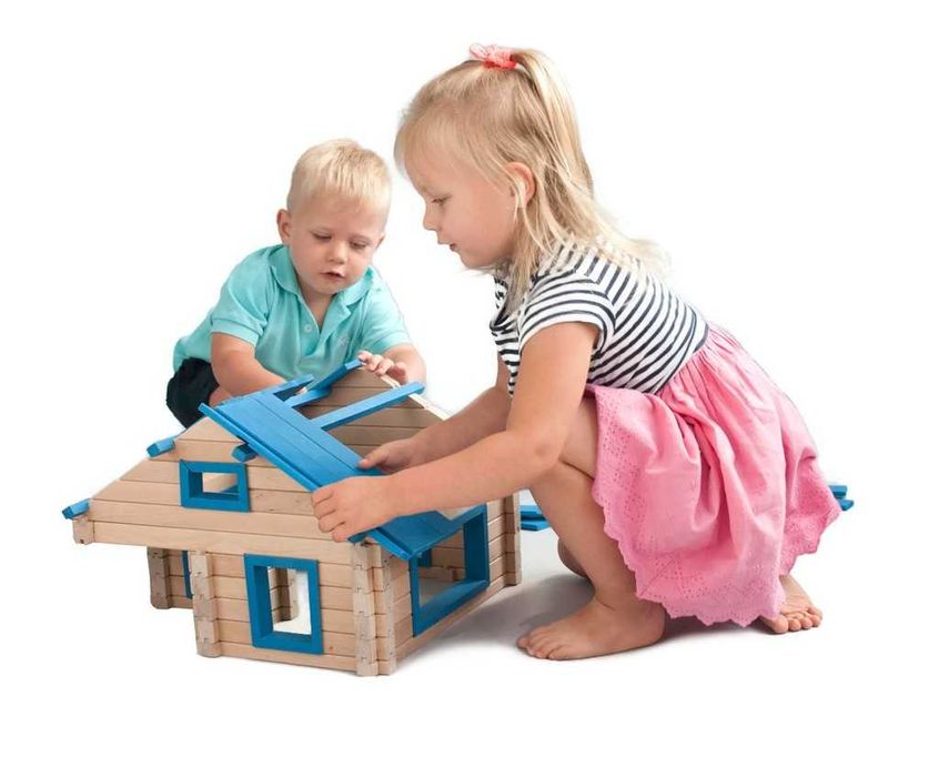 Klocki drewniane domek AMBLO