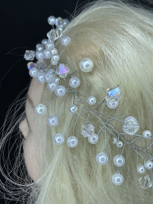Вінок віночок зачіску прикраса волося украшение голову перлин гілочка
