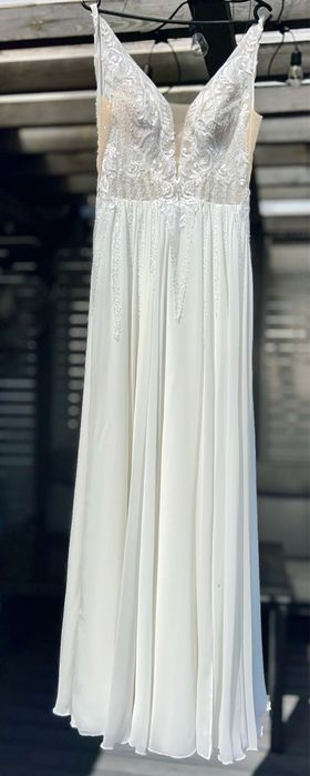 Suknia ślubna muslin, lekka kobieca 36/38