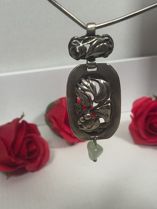 Колье чёкер подвеска 925проба серебро