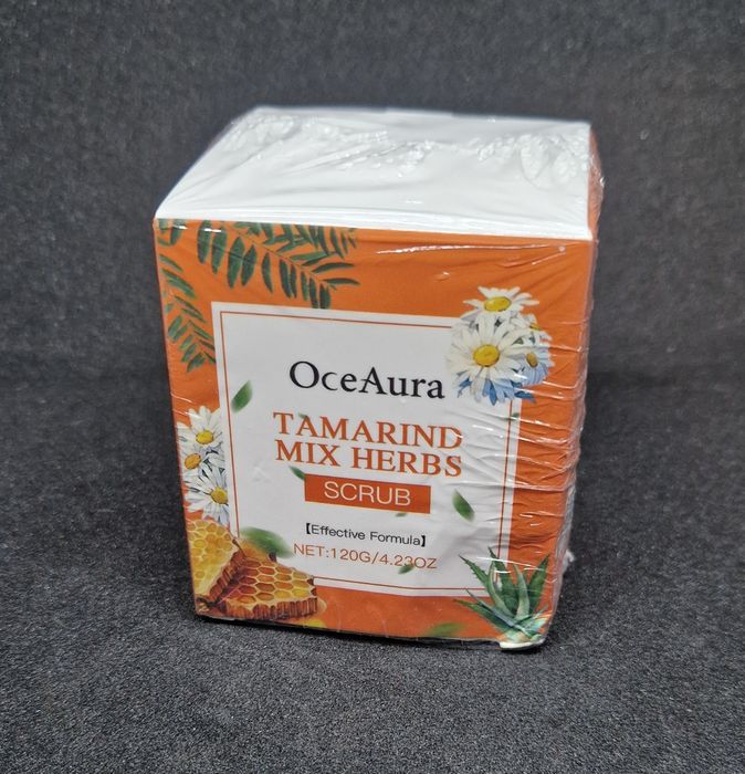 Peeling do ciała tamarynd i mieszanka ziół, OceAura, Scrib Body,