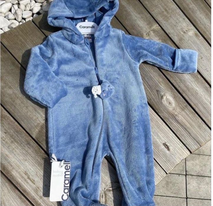 Теплий плюшевий комбінезон на 3-6 міс