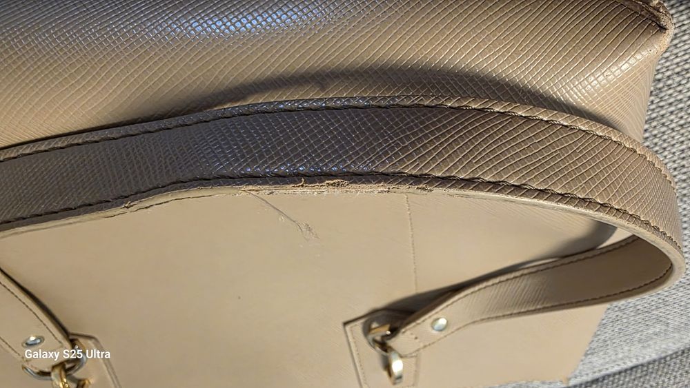 Oryginalna Duża Torebka LIU JO Shopper Beżowa Stan BDB Klasyk A4