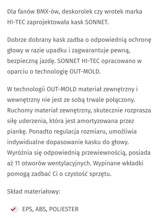 Kask HI TEC rozmiar S dziewczęcy dziecięce różowy rower hulajnoga rolk