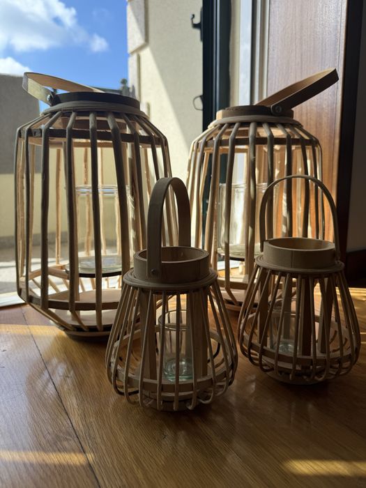 Conjunto lanternas bamboo