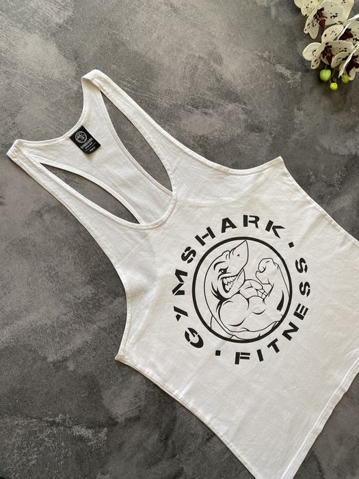 Майка Gymshark белая мужская оригинал