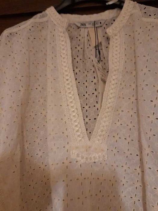 Bawełniana bluzka w stylu retro Zara rozm M