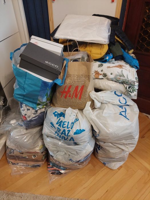 Paki ubrań 62-104 chłopiec bdb db nowe