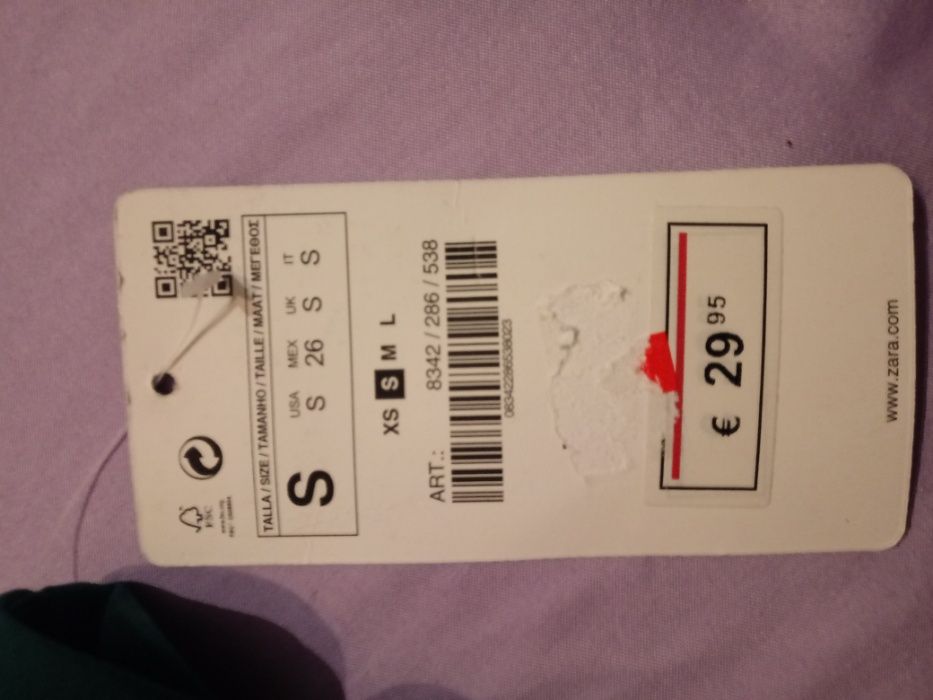 Sukienka zielona ZARA z metką