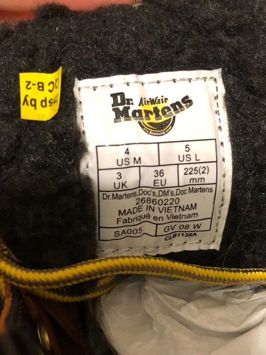 Зимові черевики Dr. Martens з натуральної коричневої шкіри з хутром