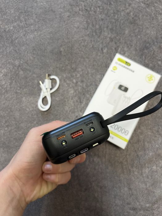 Повербанк hoco 20000 mAh‼️Power bank з вбудованими кабелями