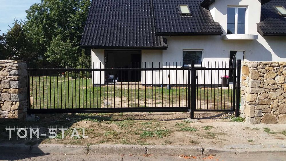 BRAMA PRZESUWNA 4m wypełniona panelem - komplet pod klucz -cała polska