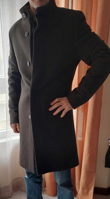 Sobretudo homem Mango novo etiqueta– lã, elegante, inverno, tamanho XS