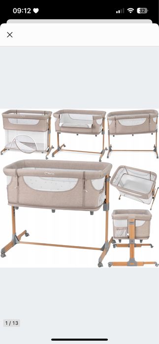 łóżeczko dostawne momi smart bed beżowe 4w1