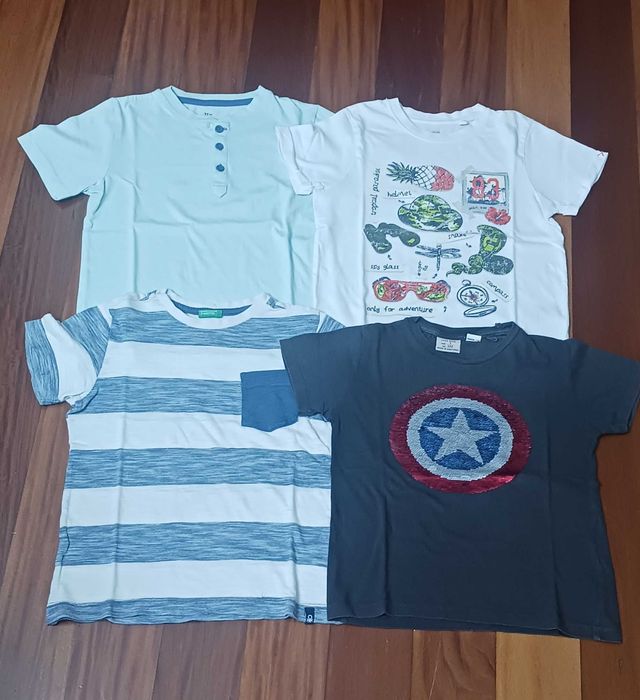 Conjunto de 4 t-shirts para criança - 6/7 anos