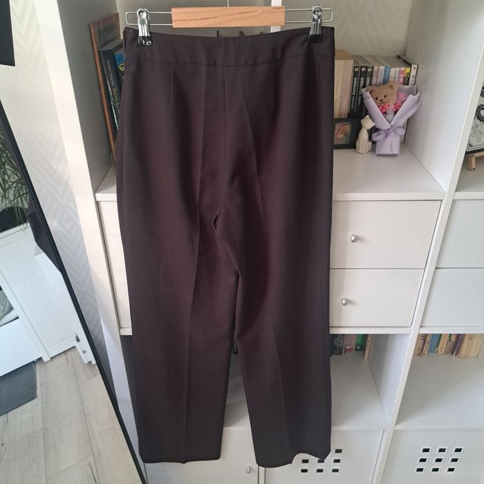 Eleganckie bordowe spodnie wide leg