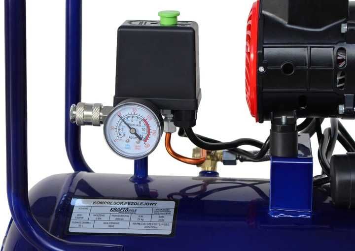 Kompresor Bezolejowy Sprężarka 50L 1500W 230V 2800 RPM Cichy New Mod*