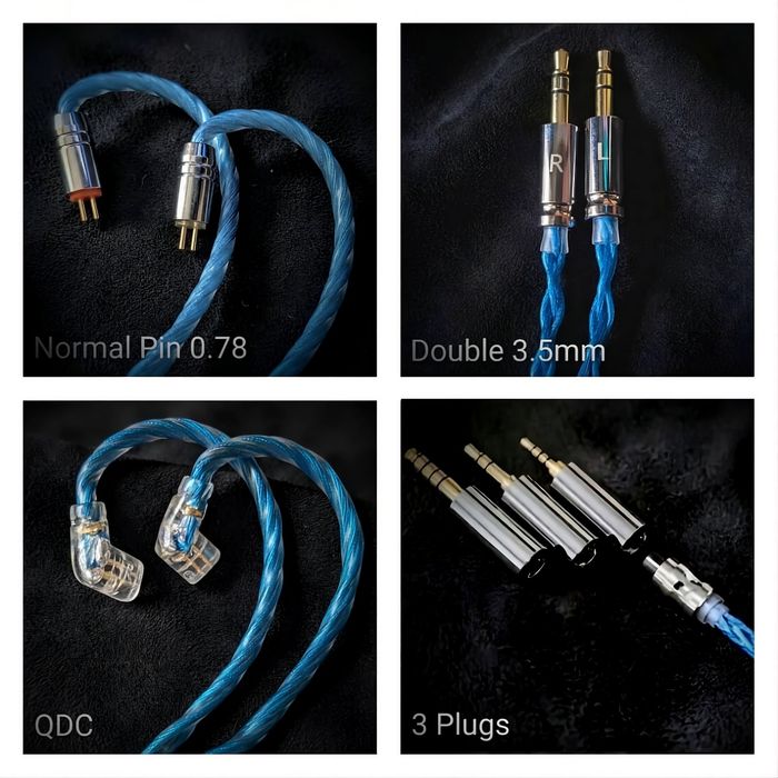 GY-318 Qinglong 2Pin/QDC/Double 3.5 Modułowy Kabel 3x Wtyki 2.5,3.5,4.4mm