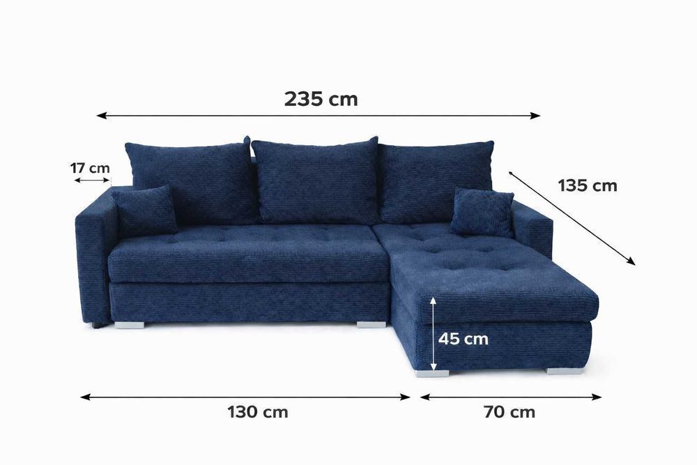 Welur I Sztruks I Narożnik I Rogówka I Łóżko I Sypialnia I Sofa Kanapa-Narożnik Osti