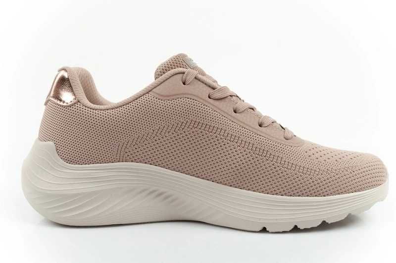 Skechers buty damskie sportowe Bobs Squad Waves beżowe lekkie modne