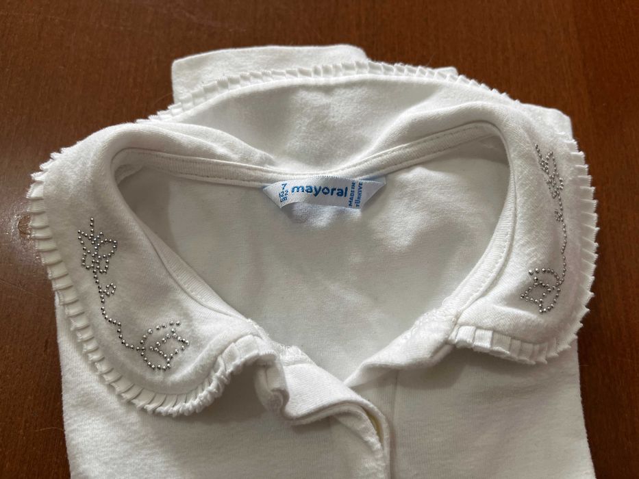 Mayoral - Camisola Branca Menina Bebe 6M