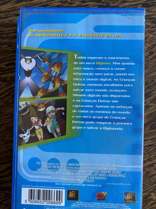 Cassete VHS Digimon filme