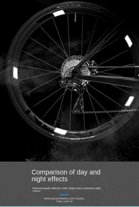 СВІТЛОВІДБИВАЮЧІ НАЛІПКИ БЕЗПЕКИ на колеса Enlee вело мото скутер