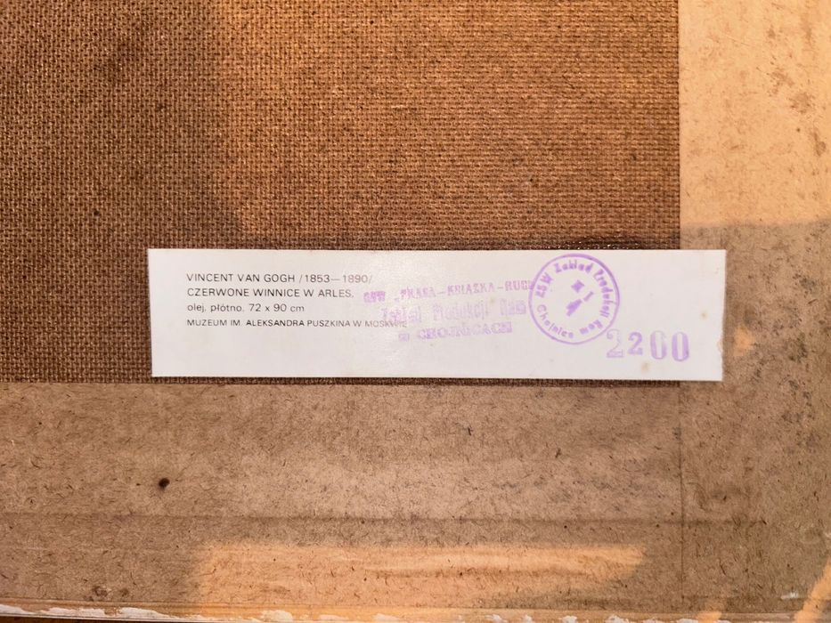 Obraz Van Gogh Czerwone winnice w Arles