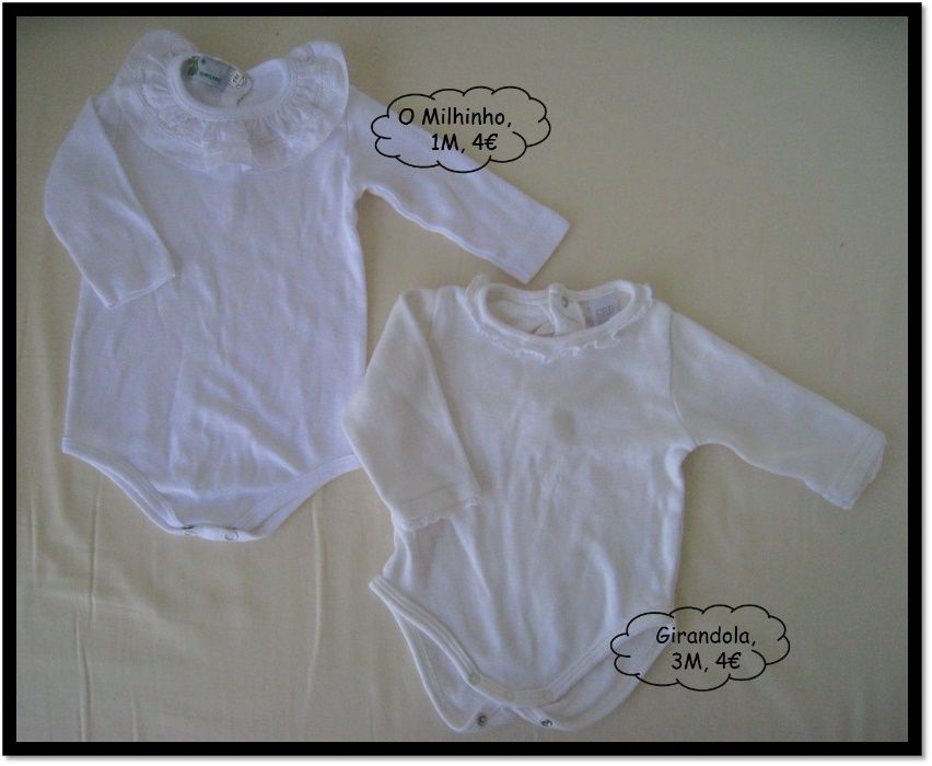 Bodys e Babygrows menina (0-6M)